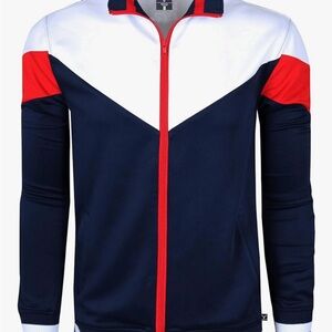 Men's Navy and Red Bomber Jacket